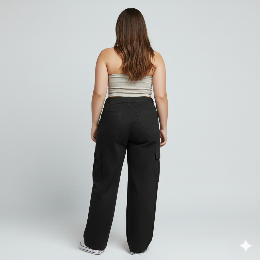 Panda Bee premium Plus CozyFit Cargo Joggers(Black)