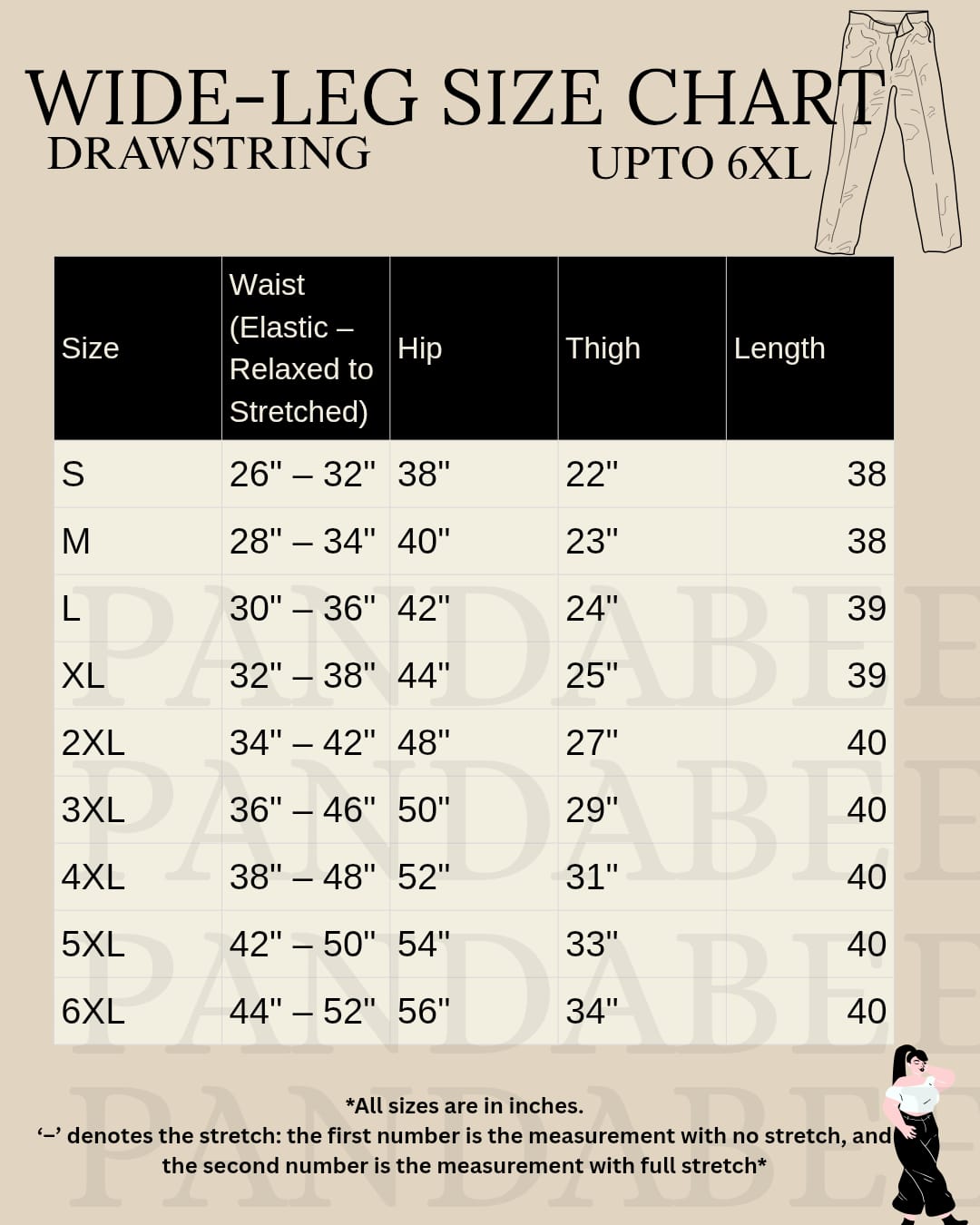 Save @200rs Combo Panda Bee Premium Wide-Leg Outing tai-up pants (Black & Brown)