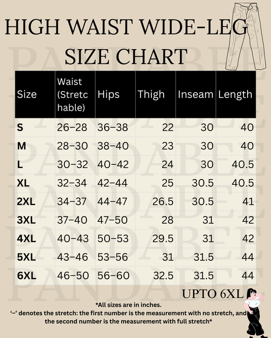 Panda Bee Premium Plus Size Cinched Drawstring Wide-Leg Pants (Black)